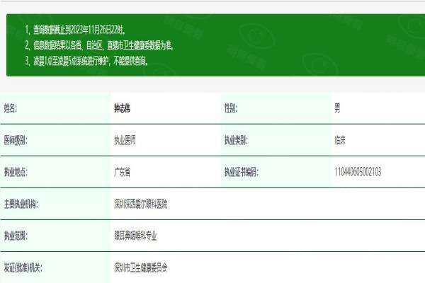 深圳深西爱尔眼科医院钟志伟医生资历web508.com