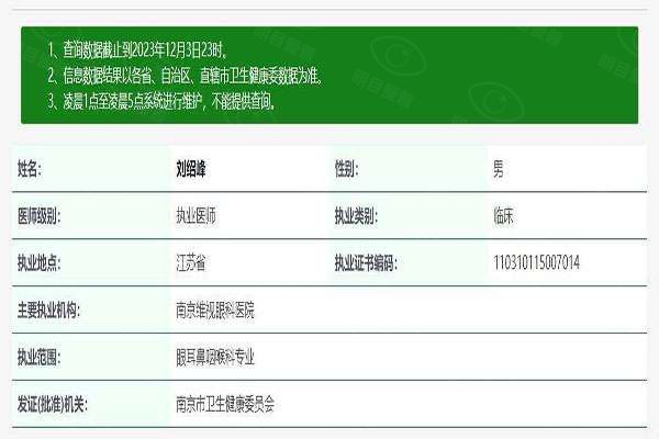 南京维视眼科医院刘绍峰医生www.web508.com