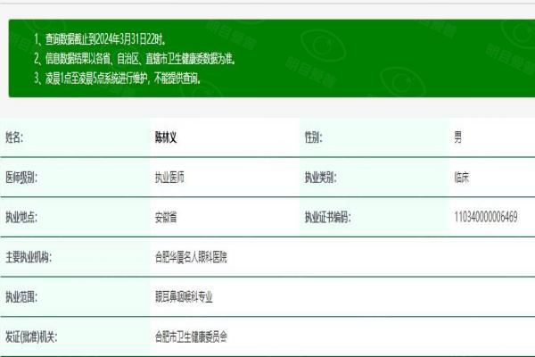 合肥华厦名人眼科医院陈林义医生web508.com