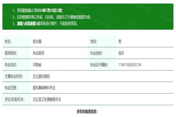 周口沈丘眼科医院陈志磊医生web508.com