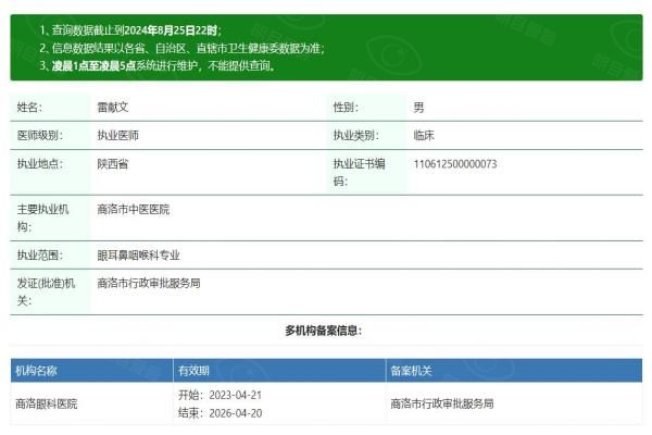 商洛眼科医院雷献文web508.com