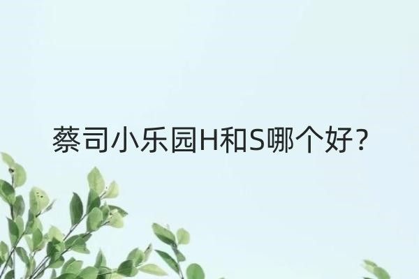 蔡司小乐园H和S哪个好web508.com